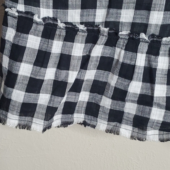 Cloth & Stone Gingham Peplum Hem Halter Tank Top - Picture 3 of 7